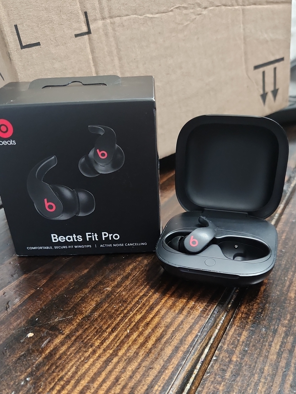 Left Fit Pro True Wireless Earbud - Black with Red Logo